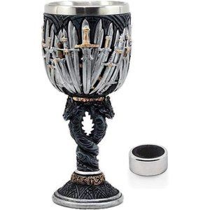 Medieval GOT Swords Chalice Goblet D&D Game Dragon Gifts Iron Throne Chalice Cup